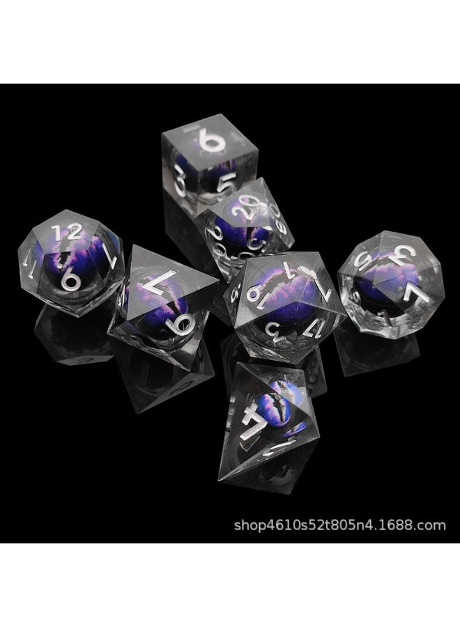 Two Color Resin Liquid Core Longan Dice Movable Longan Resin Dice DND Dungeons & Dragons Polyhedron Sieve
